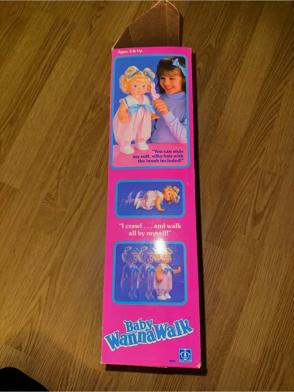 Vintage 1991 Hasbro Baby Wanna Walk baby doll